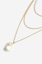 Topshop *pearl Multirow Necklace