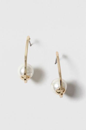 Topshop Pearl Curve Earrings