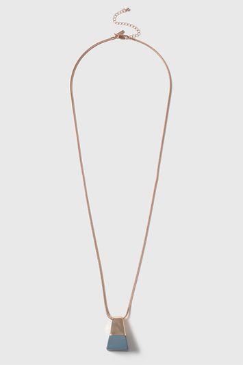 Topshop Rubber Pyramid Pendant Necklace