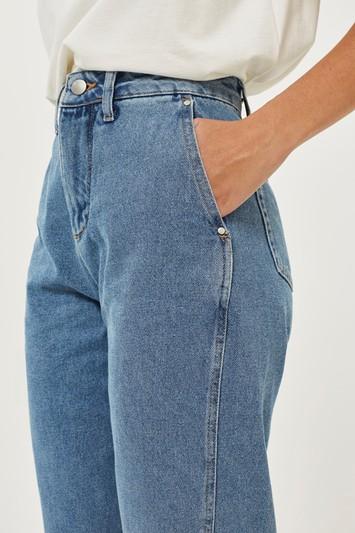 Topshop Displaced Seams Boyfriend Jeans By Boutique