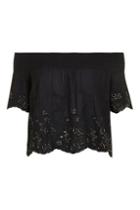 Topshop Embellished Bardot Top