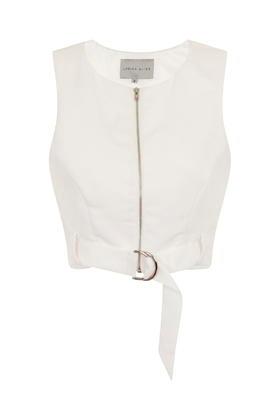 Topshop *white D-ring Crop Top By Lavish Alice