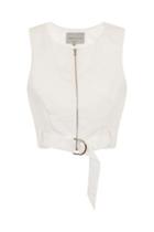 Topshop *white D-ring Crop Top By Lavish Alice