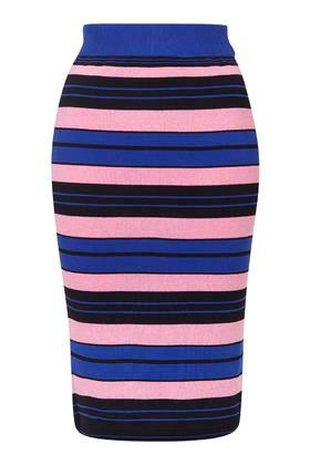 Topshop Hyper Colour Stripe Skirt
