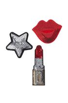 Topshop Sequin Lipstick Badge Pack