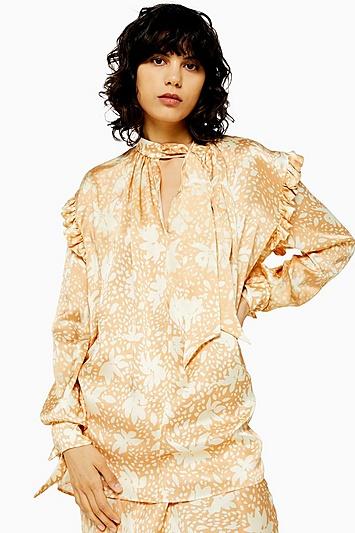Topshop *blur Floral Blouse By Boutique