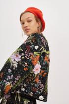 Topshop Moto Floral Crystal Denim Jacket