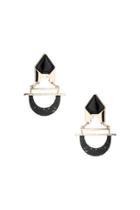 Topshop Semi Precious Curve Bar Drop Earrings