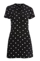 Topshop *ginny Spot Button Through Playsuit By Nobody's Child