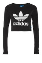 Topshop Cropped Long Sleeve T-shirt By Adidas Originals