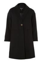 Topshop Black Millie Relaxed Coat