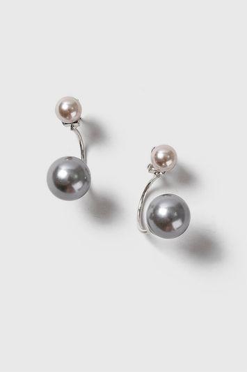 Topshop Coloured Pearl Front And Back Earrings