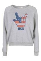 Topshop Usa Hand Sweatshirt By Project Social Tee