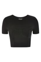Topshop Cup Detail Short Sleeve T-shirt