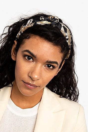Topshop *black Chain Print Headband