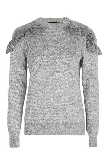 Topshop Ruffle Shoulder Jumper