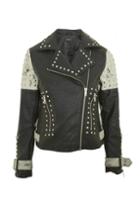 Topshop Maddox Faux Leather Biker Jacket