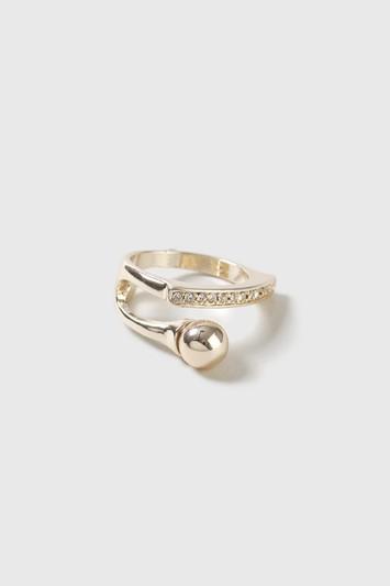 Topshop Rhinestone Wrap Ball Ring