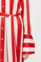 Topshop Stripe Silk Satin Shirt Dress By Boutique