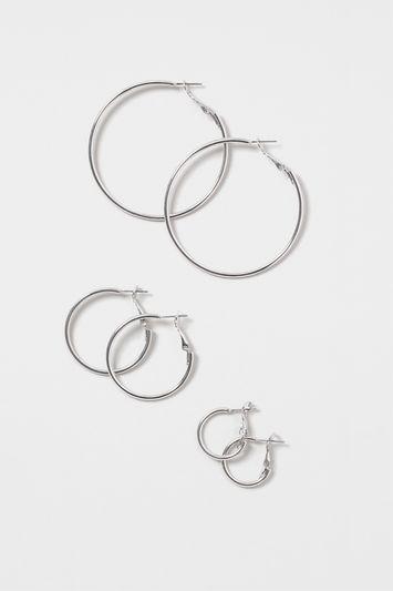 Topshop Fine Hoop Earrings Multipack