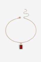 Topshop *ruby Ditsy Necklace