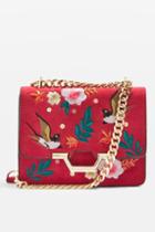 Topshop Kylie Bird Embroidery Cross Body Bag