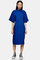 *cobalt Blue Bowling Sleeve Dress By Topshop Boutique