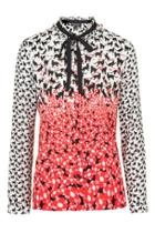 Topshop Printed Tie-neck Shirt