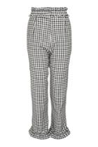 Topshop Gingham Frill Trousers