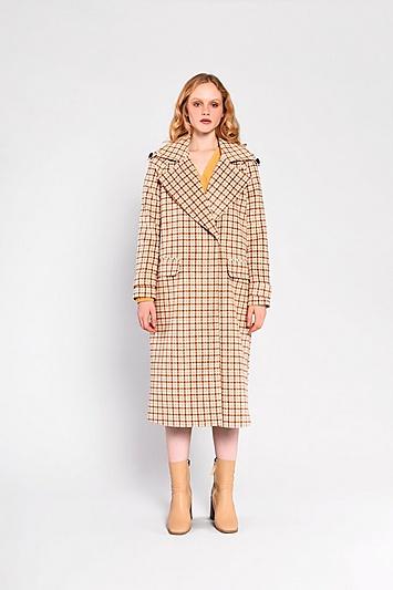 *checked Overcoat By Glamorous