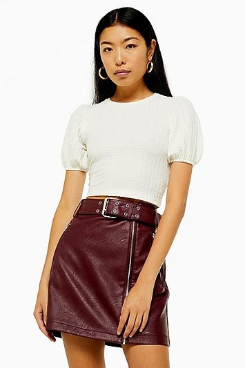 Topshop Puff Sleeve T-shirt