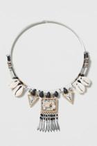 Topshop Shell And Abalone Torquise Necklace