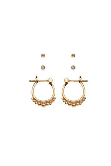 Topshop *ornate Hoop Stud Multi Pack By Orelia