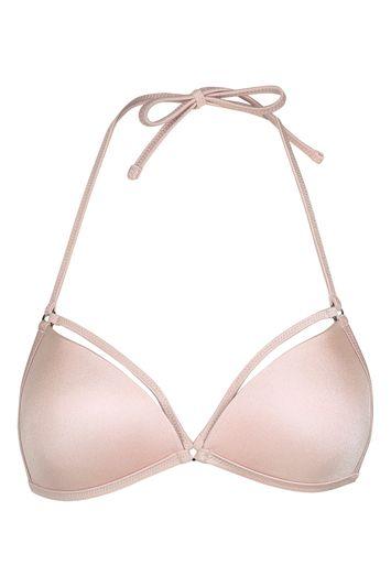 Topshop Moulded Ring Triangle Bikini Top