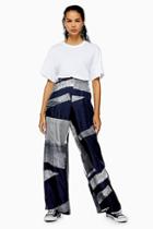 Topshop *silk Printed Wide Joggers By Boutique