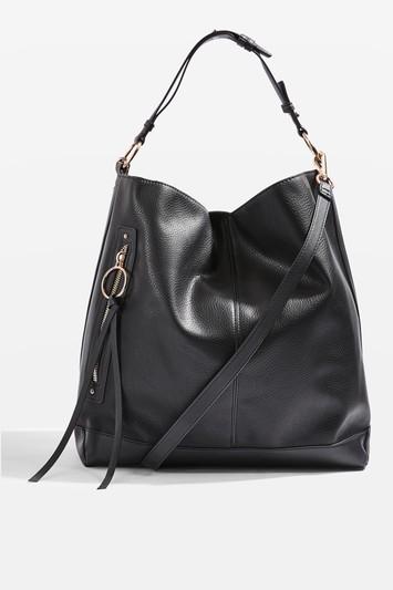 Topshop Hattie Zip Pocket Hobo Bag