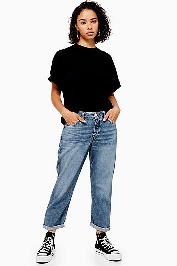 Topshop Petite Mid Stone Hayden Jeans