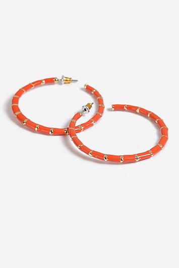 Topshop *enamel Mix Hoop Earrings