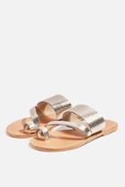 Topshop Honey Gold Flat Sandals