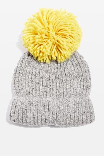 Topshop Big Knitted Pompom Beanie Hat