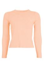 Topshop Fine Guage Strap Back Knitted Crop Top