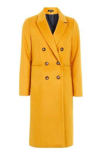 Topshop Longline Double Breasted Coat