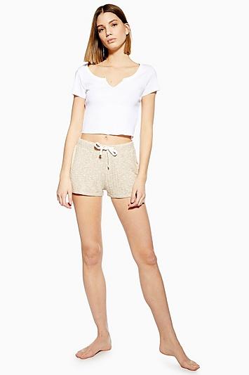 Topshop Soft Ribbed Lounge Shorts