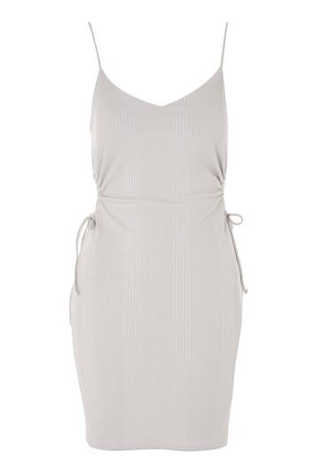 Topshop Drawstring Cut Out Mini Dress