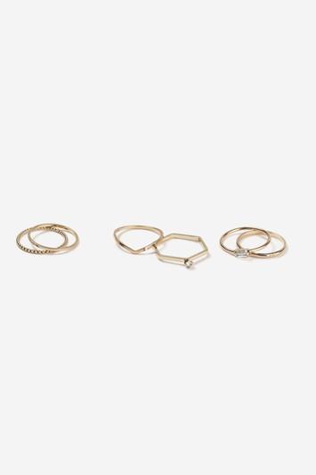 Topshop Fine Stacking Ring Pack
