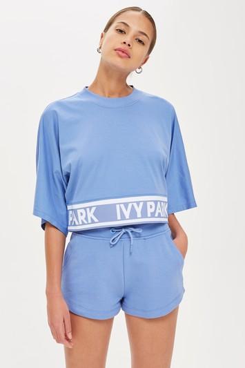 Topshop Knitted Logo Crop T-shirt