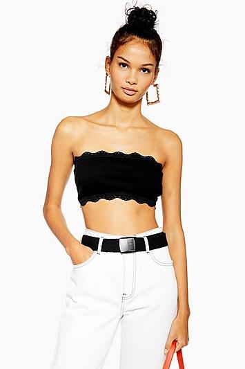 Topshop Black Lace Bandeau