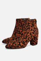Topshop *wide Fit Brittney Leopard Unit Boots