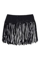 Topshop Macram Fringed Skirt By Kendall + Kylie At Topshop