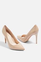 Topshop *wide Fit Grammer Heel Court Shoes